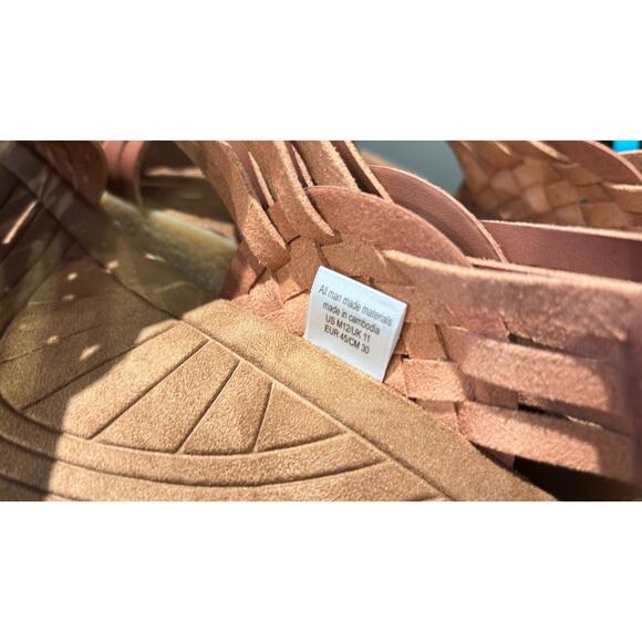 MALIBU SANDALS Canyon Vegan Leather Rubber Whiskey Tan Men's Size 12 - Picture 9 of 10